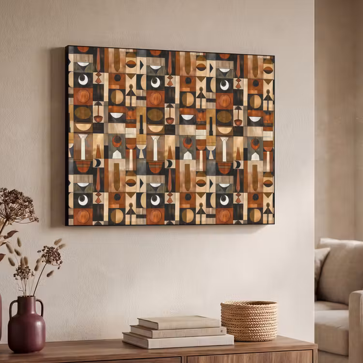 Art frame - Terracotta - Geometrisch - Mid-Century - Patroon — 7