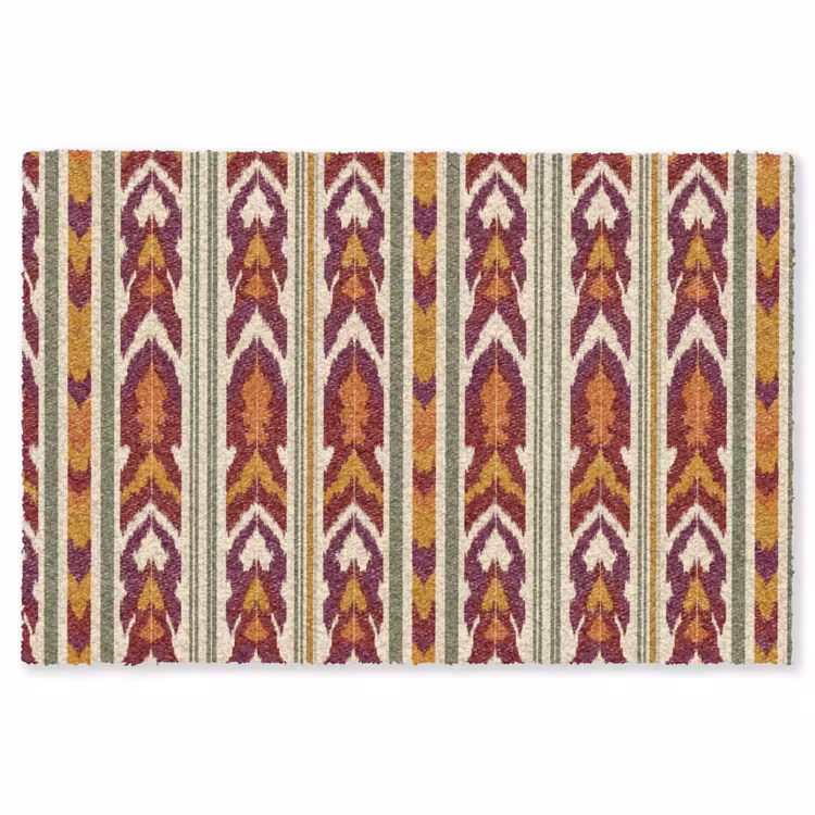 Vloerkleed - Ikat - Bordeauxrood - Etnisch - Patroon — 1