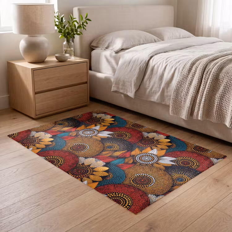 Vloerkleed - Kleurrijk - Aboriginal - Dot Painting - Botanisch - Patroon — 5