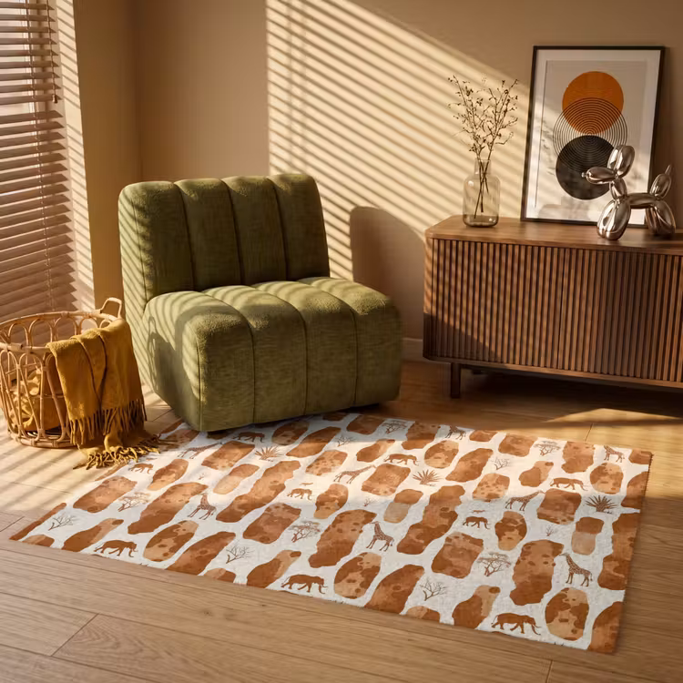 Vloerkleed - Terracotta - Safari - Dieren - Patroon — 2