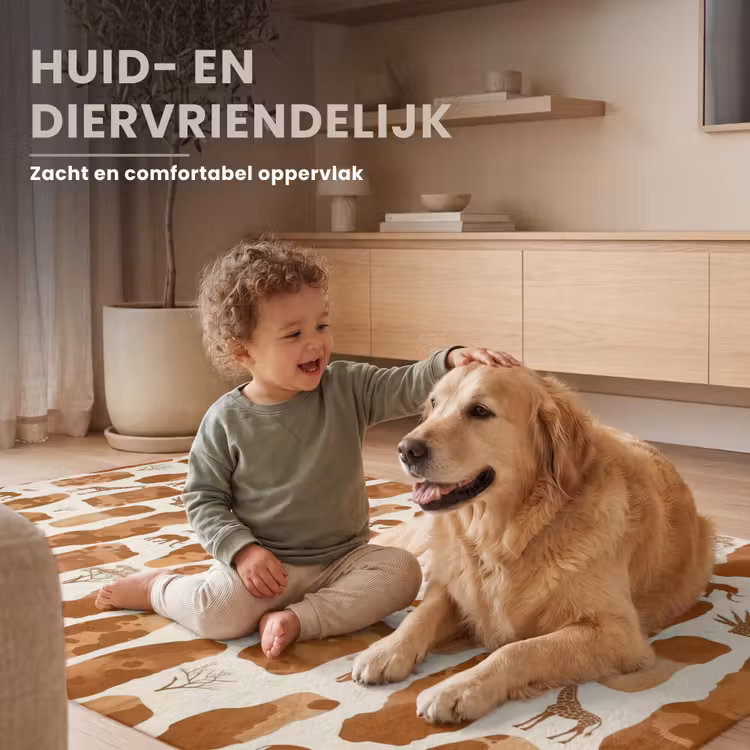 Vloerkleed - Terracotta - Safari - Dieren - Patroon — 6