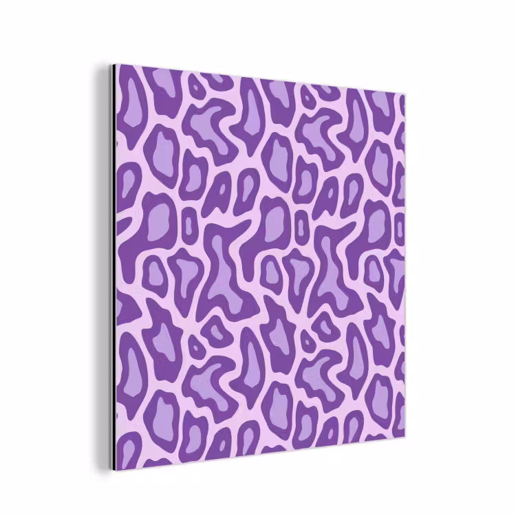 Aluminium schilderij - Paars - Abstract - Luipaard - Vlekken - Groovy - Patroon — 1