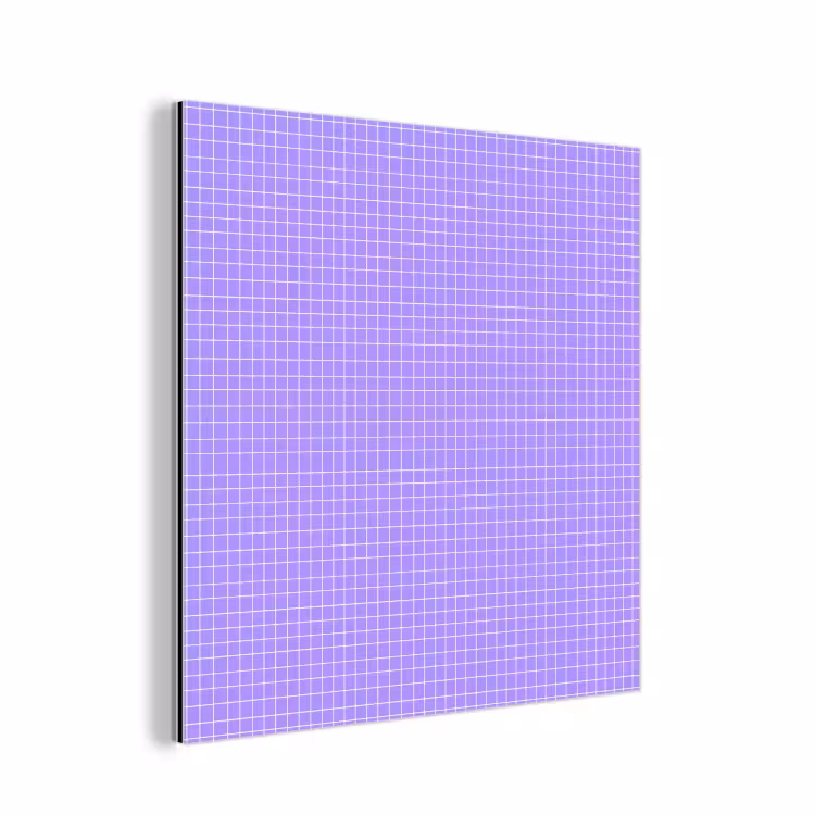 Aluminium schilderij - Paars - Geometrisch - Raster - Minimalistisch - Patroon — 1