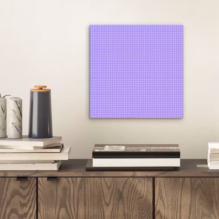 Aluminium schilderij - Paars - Geometrisch - Raster - Minimalistisch - Patroon — 2