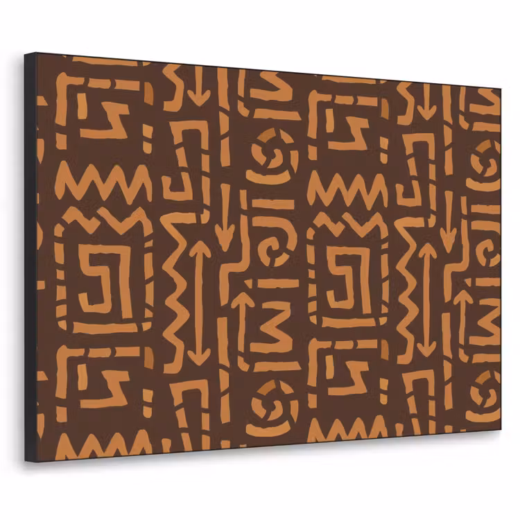 Art frame - Chocoladebruin - Etnisch - Tribaal - Symbolen — 1