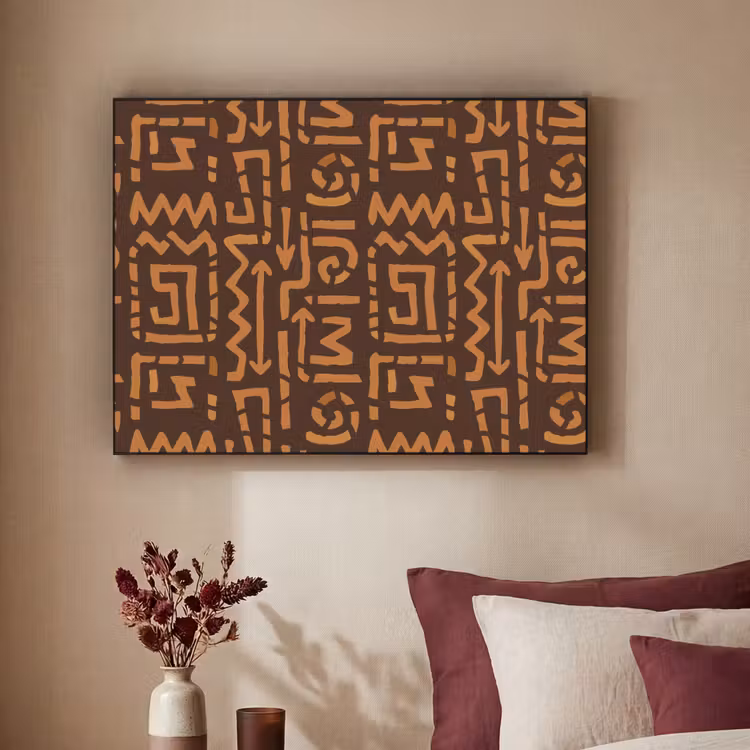 Art frame - Chocoladebruin - Etnisch - Tribaal - Symbolen — 3