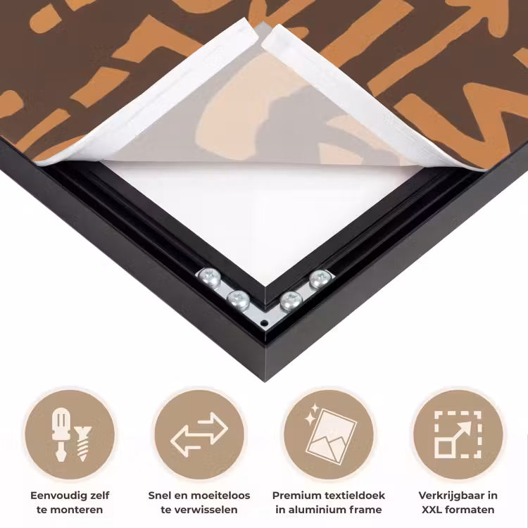 Art frame - Chocoladebruin - Etnisch - Tribaal - Symbolen — 4