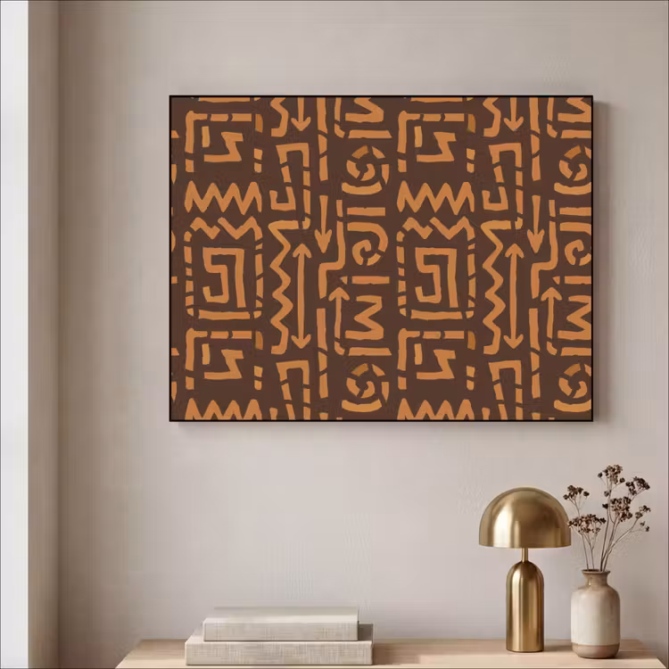 Art frame - Chocoladebruin - Etnisch - Tribaal - Symbolen — 5