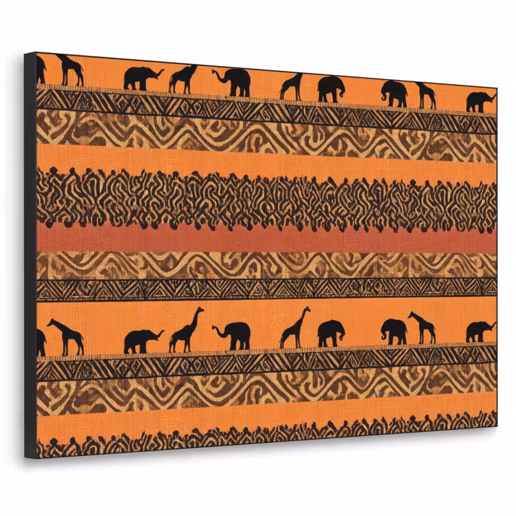 Art frame - Oranje - Safari - Afrikaans - Dieren - Patroon — 1