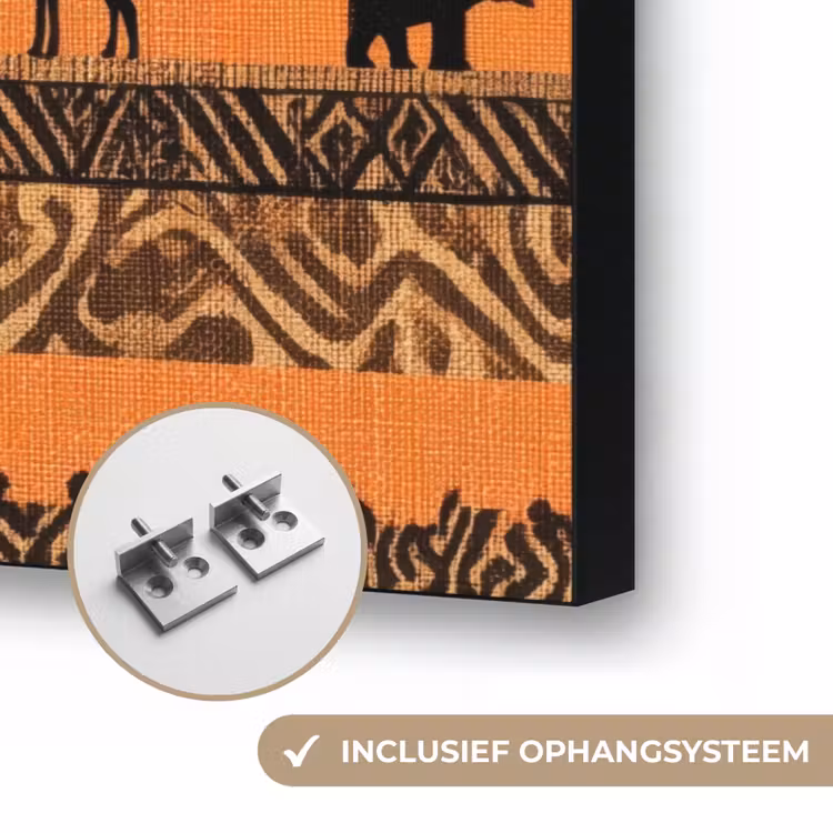 Art frame - Oranje - Safari - Afrikaans - Dieren - Patroon — 6