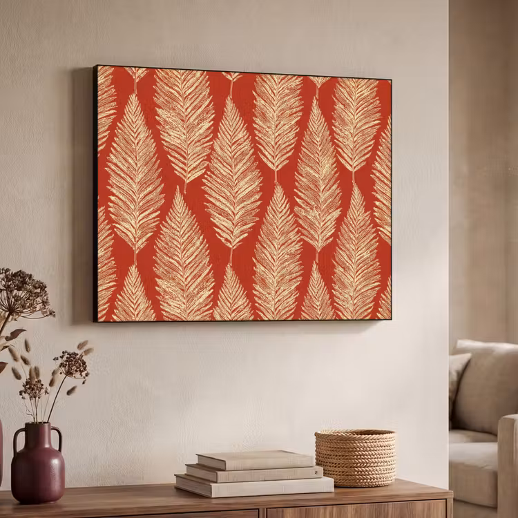 Art frame - Rood - Botanisch - Varen - Patroon — 7