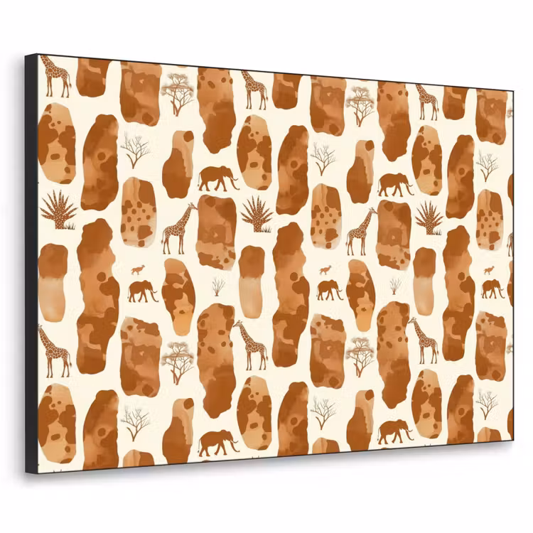 Art frame - Terracotta - Safari - Dieren - Patroon — 1