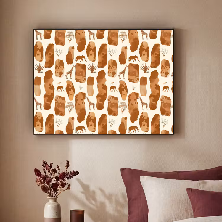 Art frame - Terracotta - Safari - Dieren - Patroon — 3