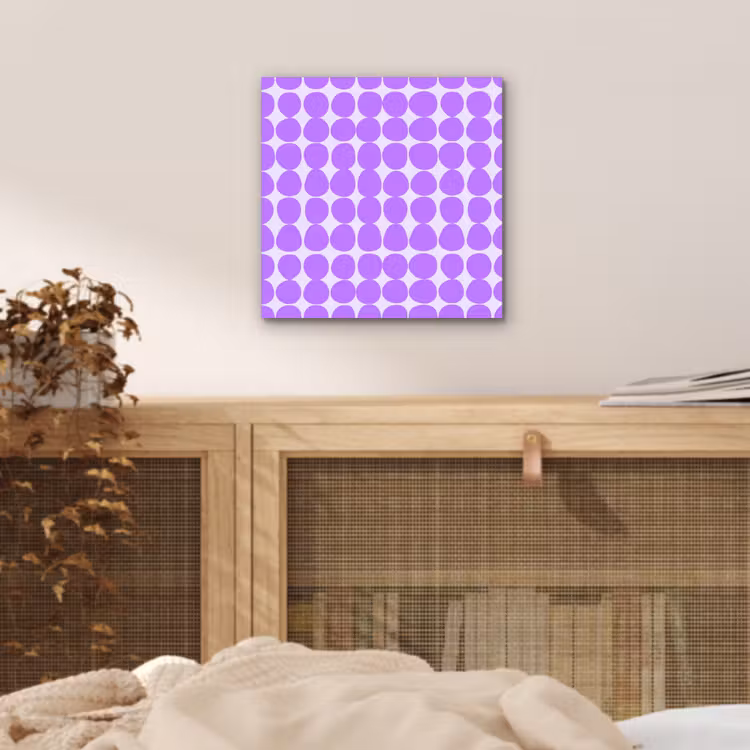 Aluminium schilderij - Paars - Geometrisch - Stippen - Polka Dot - Patroon — 4