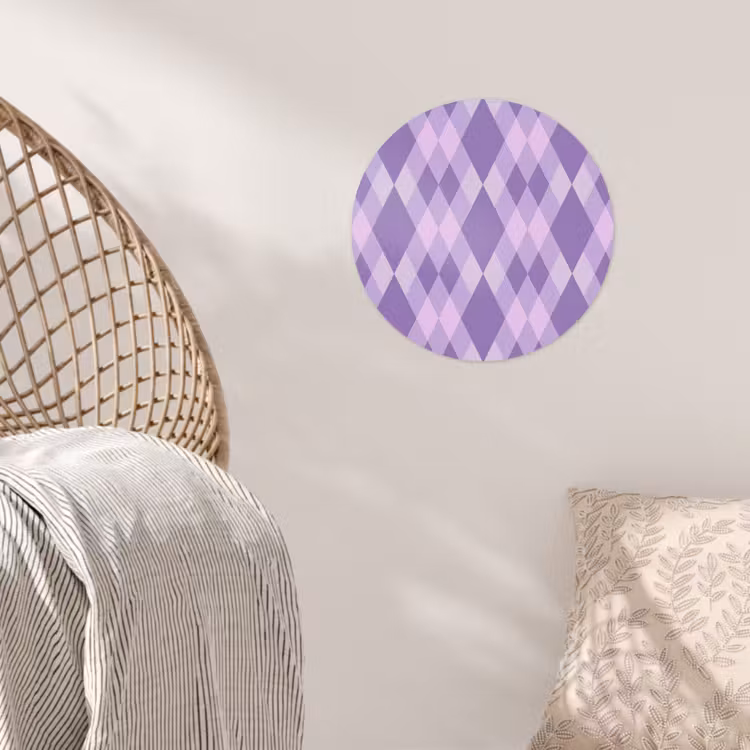 Behangcirkel - Paars - Geometrisch - Ruiten - Argyle - Patroon — 5