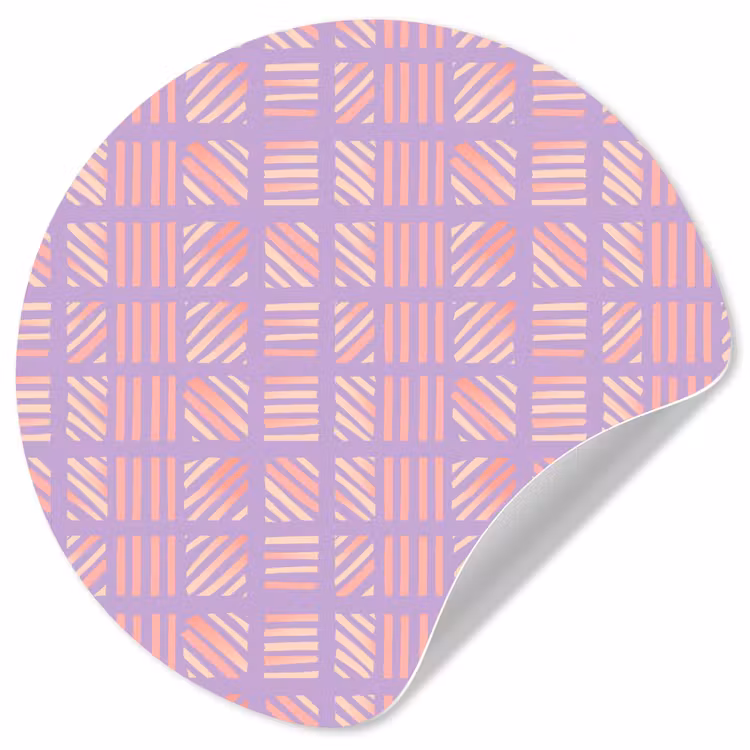 Behangcirkel - Paars - Roze - Geometrisch - Strepen - Blokken - Patroon — 1