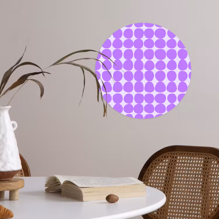 Behangcirkel - Paars - Geometrisch - Stippen - Polka Dot - Patroon — 4