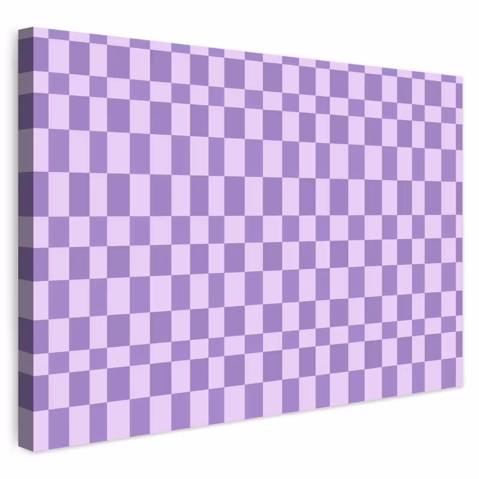 Buiten canvas - Paars - Geometrisch - Dambord - Blokken - Patroon — 1