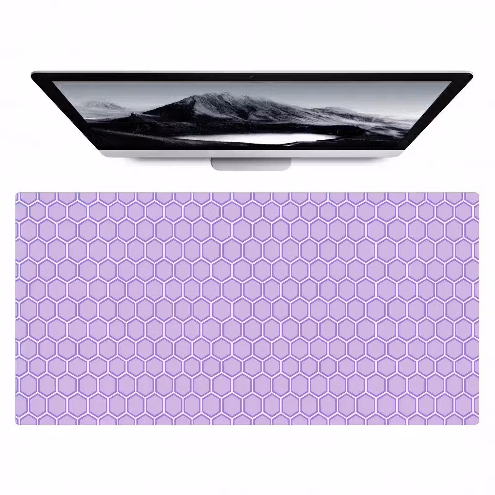 Bureau onderlegger - Paars - Geometrisch - Honeycomb - Bijenraat - Patroon — 1