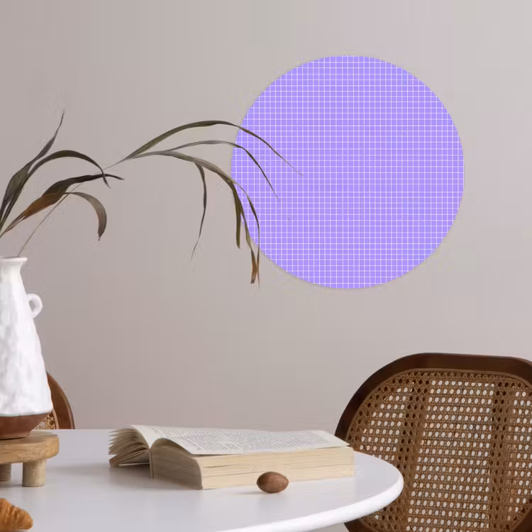Behangcirkel - Paars - Geometrisch - Raster - Minimalistisch - Patroon — 4