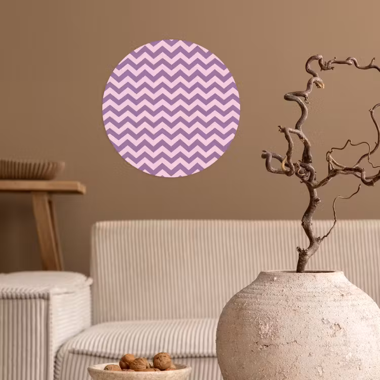 Behangcirkel - Paars - Roze - Geometrisch - Chevron - Zigzag - Patroon — 2