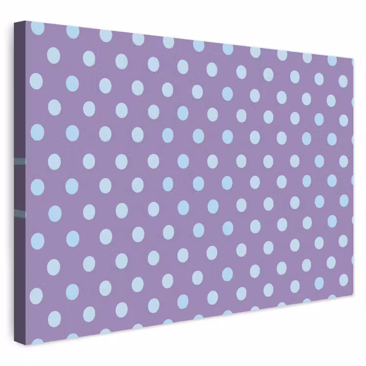 Buiten canvas - Paars - Blauw - Geometrisch - Stippen - Polka Dot - Patroon — 1