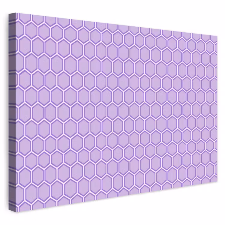 Buiten canvas - Paars - Geometrisch - Honeycomb - Bijenraat - Patroon — 1