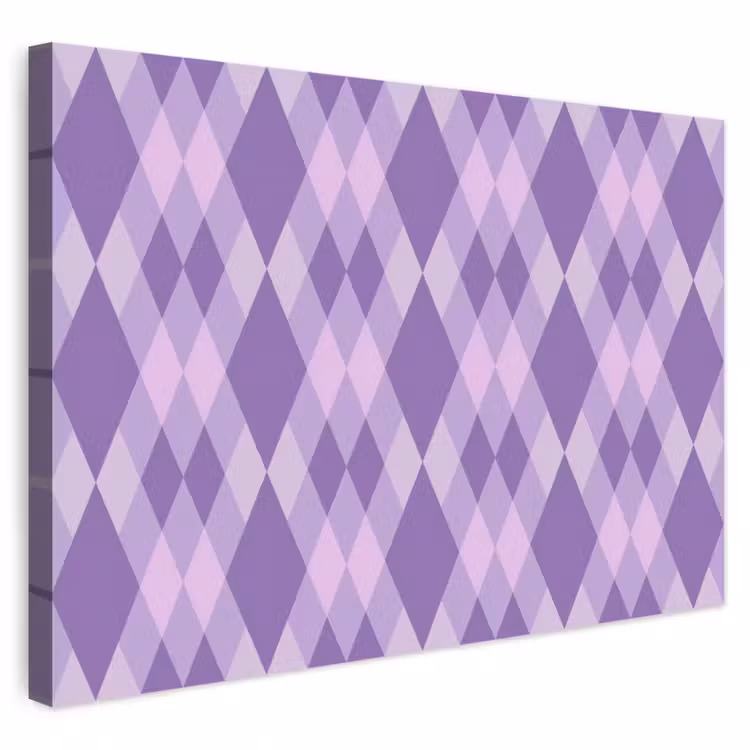 Buiten canvas - Paars - Geometrisch - Ruiten - Argyle - Patroon — 1