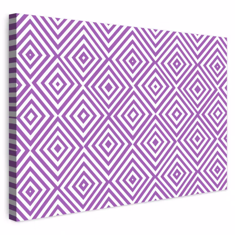 Buiten canvas - Paars - Geometrisch - Ruiten - Concentrisch - Patroon — 1