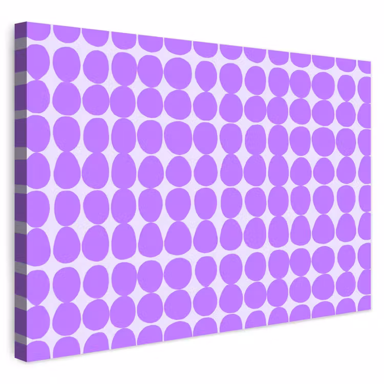 Buiten canvas - Paars - Geometrisch - Stippen - Polka Dot - Patroon — 1