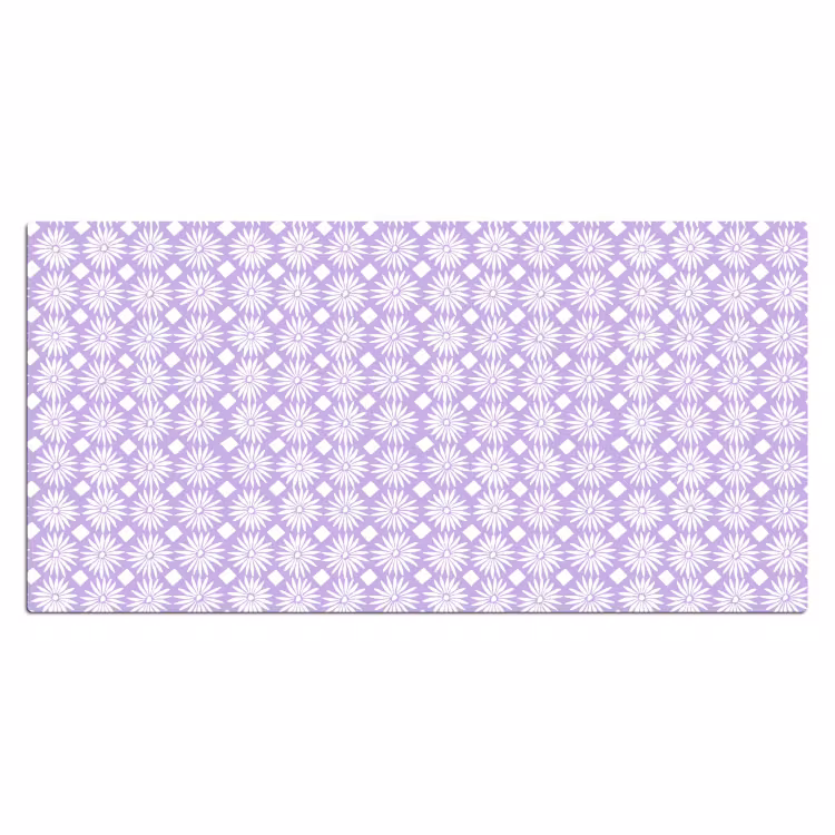 Bureau onderlegger - Lila - Botanisch - Bloemen - Margrieten - Patroon — 2