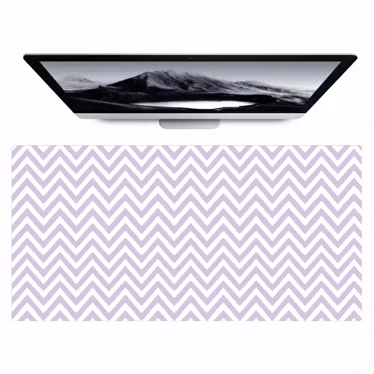 Bureau onderlegger - Lila - Geometrisch - Chevron - Zigzag - Patroon — 1