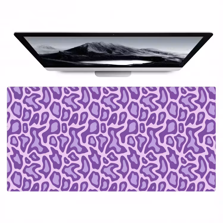 Bureau onderlegger - Paars - Abstract - Luipaard - Vlekken - Groovy - Patroon — 1