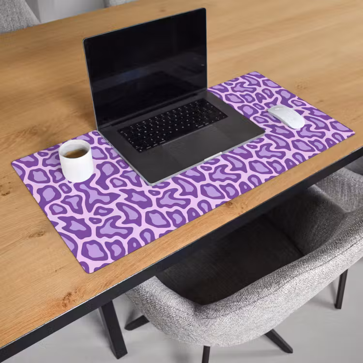 Bureau onderlegger - Paars - Abstract - Luipaard - Vlekken - Groovy - Patroon — 3