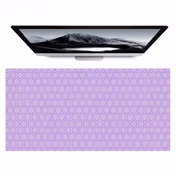 Bureau onderlegger - Paars - Geometrisch - Honeycomb - Bijenraat - Patroon — 1