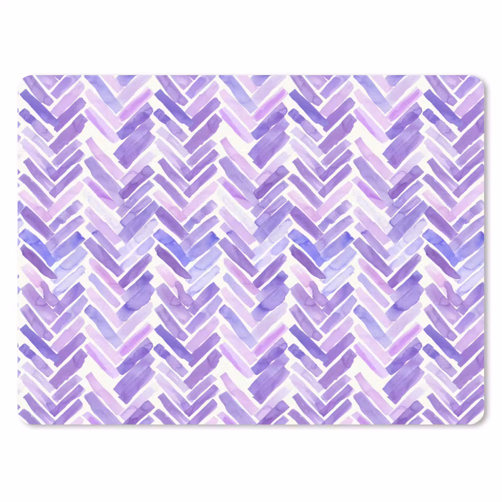 Muismat - Paars - Visgraat - Aquarel - Penseelstreken - Patroon — 1