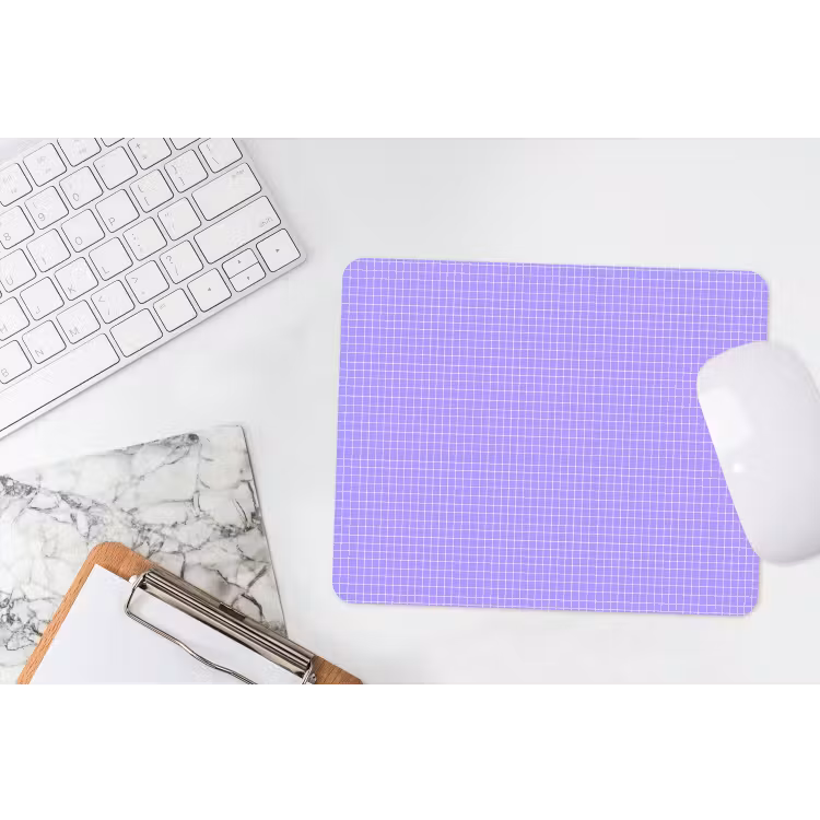 Muismat - Paars - Geometrisch - Raster - Minimalistisch - Patroon — 2