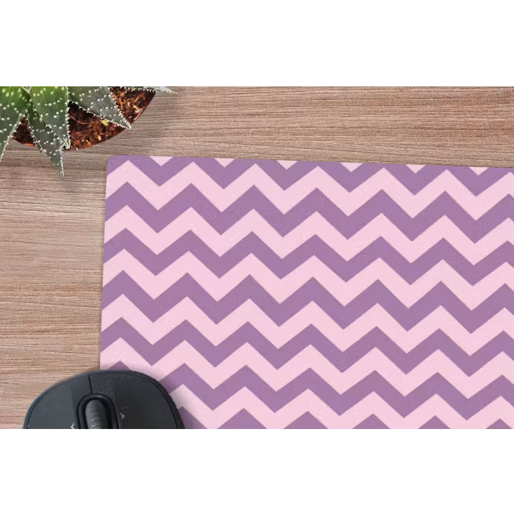 Muismat - Paars - Roze - Geometrisch - Chevron - Zigzag - Patroon — 4