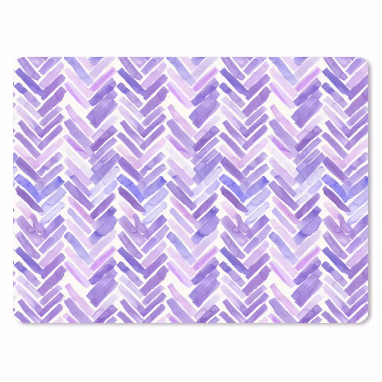 Muismat - Paars - Visgraat - Aquarel - Penseelstreken - Patroon — 1