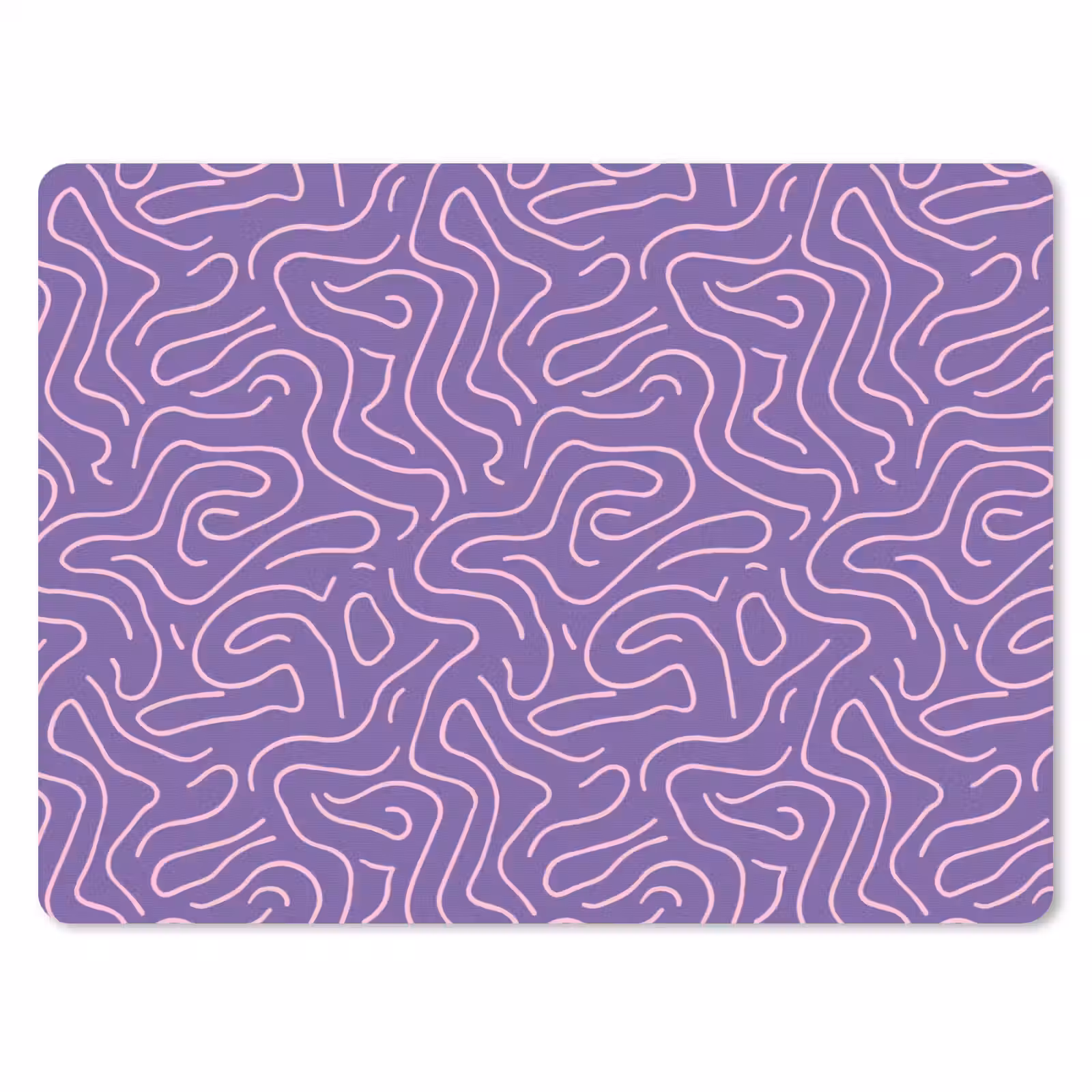 Muismat - Paars - Roze - Abstract - Lijnen - Doolhof - Patroon — 1