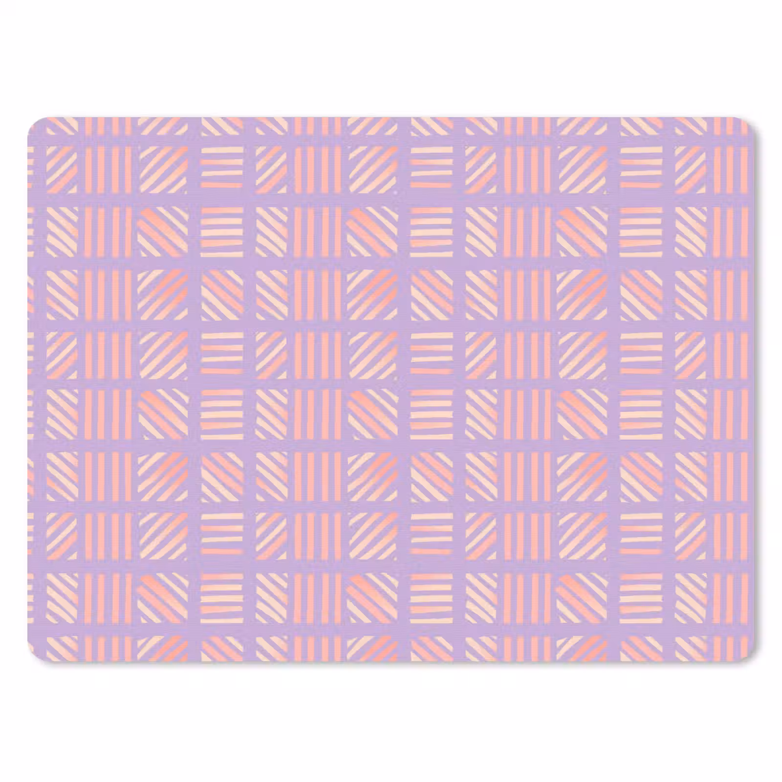 Muismat - Paars - Roze - Geometrisch - Strepen - Blokken - Patroon — 1