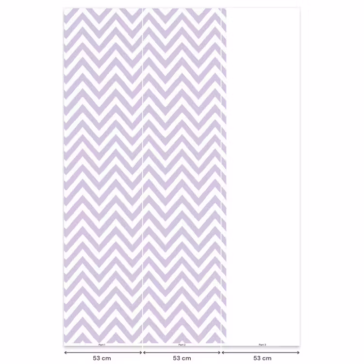 Behang - Lila - Geometrisch - Chevron - Zigzag - Patroon — 6