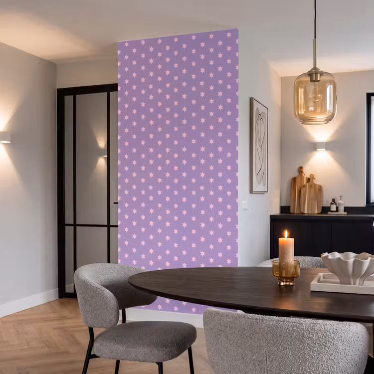 Behang - Paars - Roze - Sterren - Geometrisch - Patroon — 5