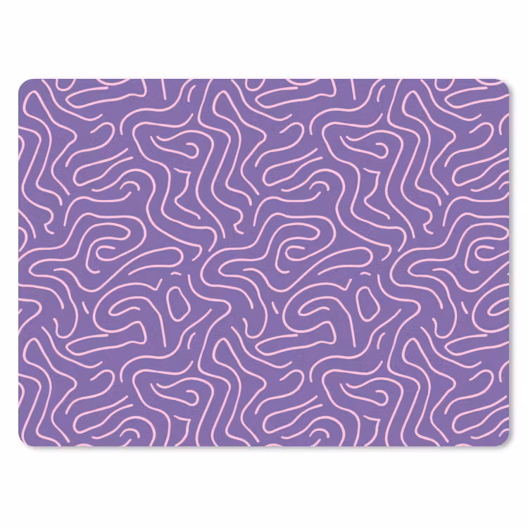 Muismat - Paars - Roze - Abstract - Lijnen - Doolhof - Patroon — 1