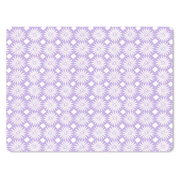 Muismat - Lila - Botanisch - Bloemen - Margrieten - Patroon — 1