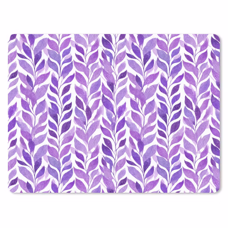 Muismat - Paars - Botanisch - Bladeren - Aquarel - Takken - Patroon — 1