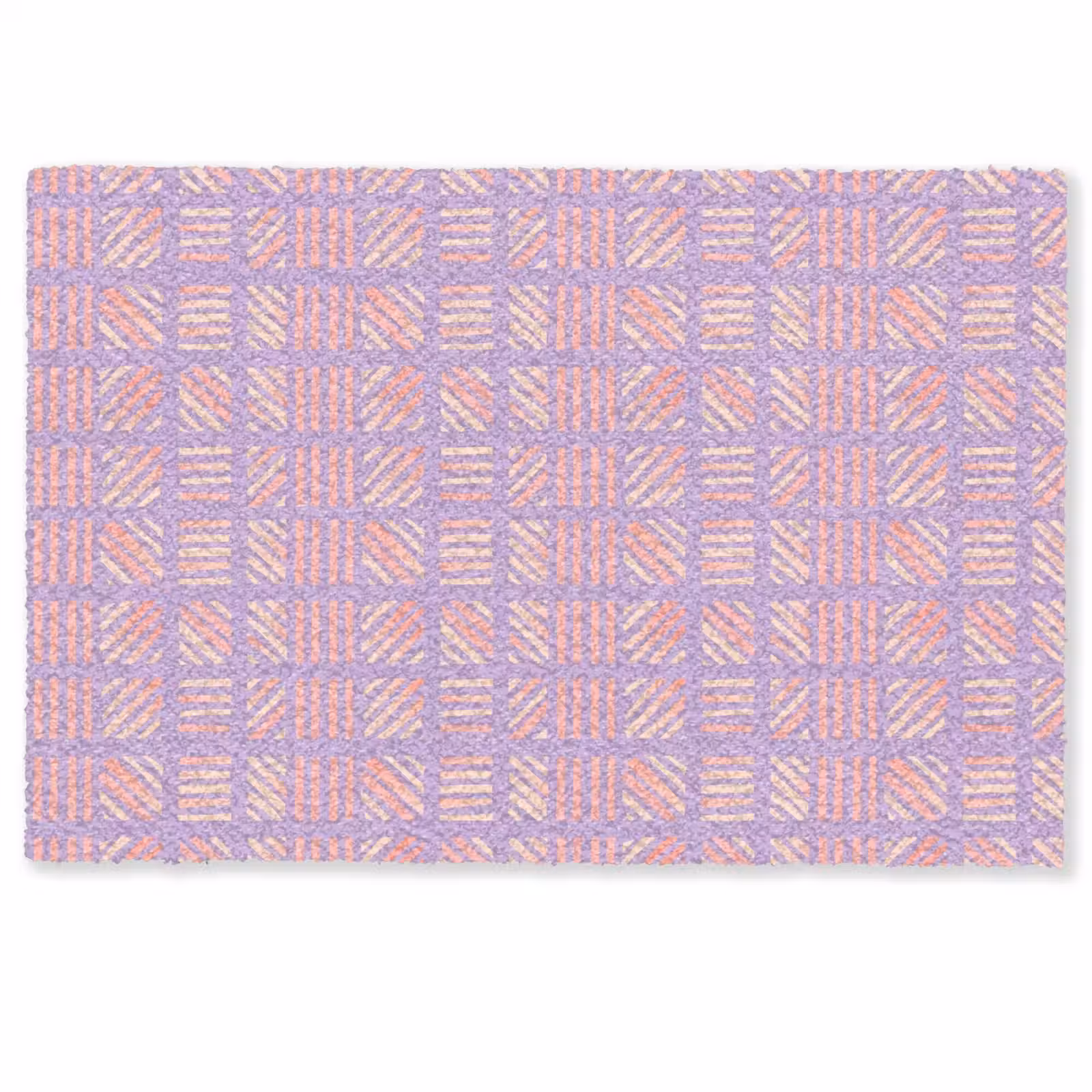 Deurmat - Paars - Roze - Geometrisch - Strepen - Blokken - Patroon — 1