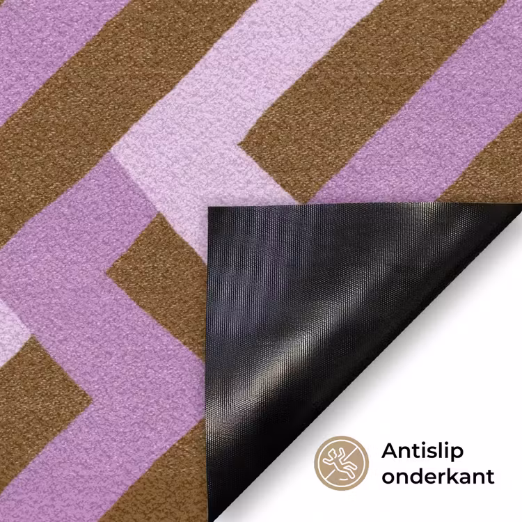 Deurmat - Bruin - Roze - Geometrisch - Meander - Patroon — 6