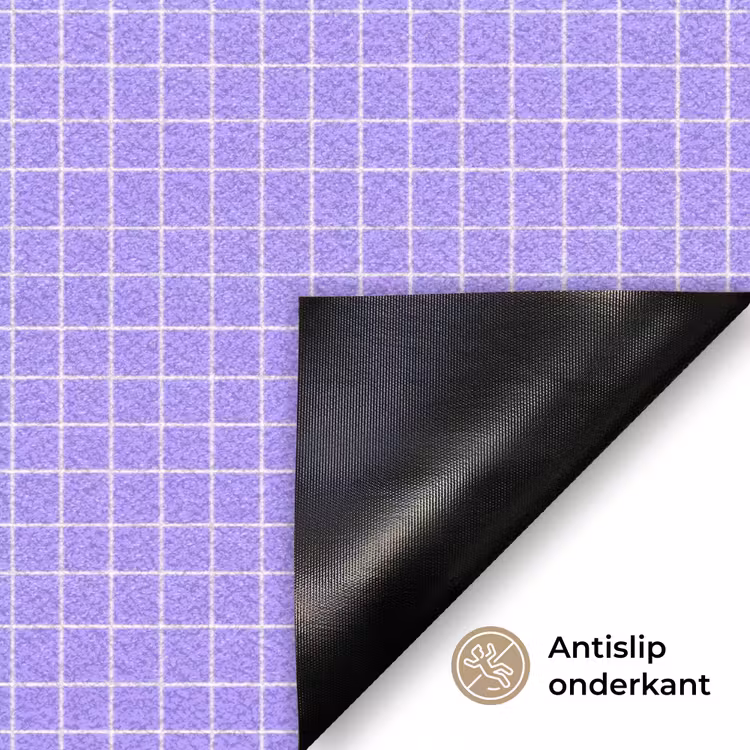 Deurmat - Paars - Geometrisch - Raster - Minimalistisch - Patroon — 6