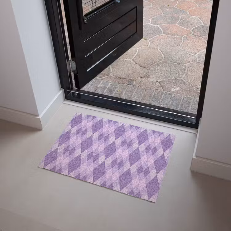 Deurmat - Paars - Geometrisch - Ruiten - Argyle - Patroon — 4